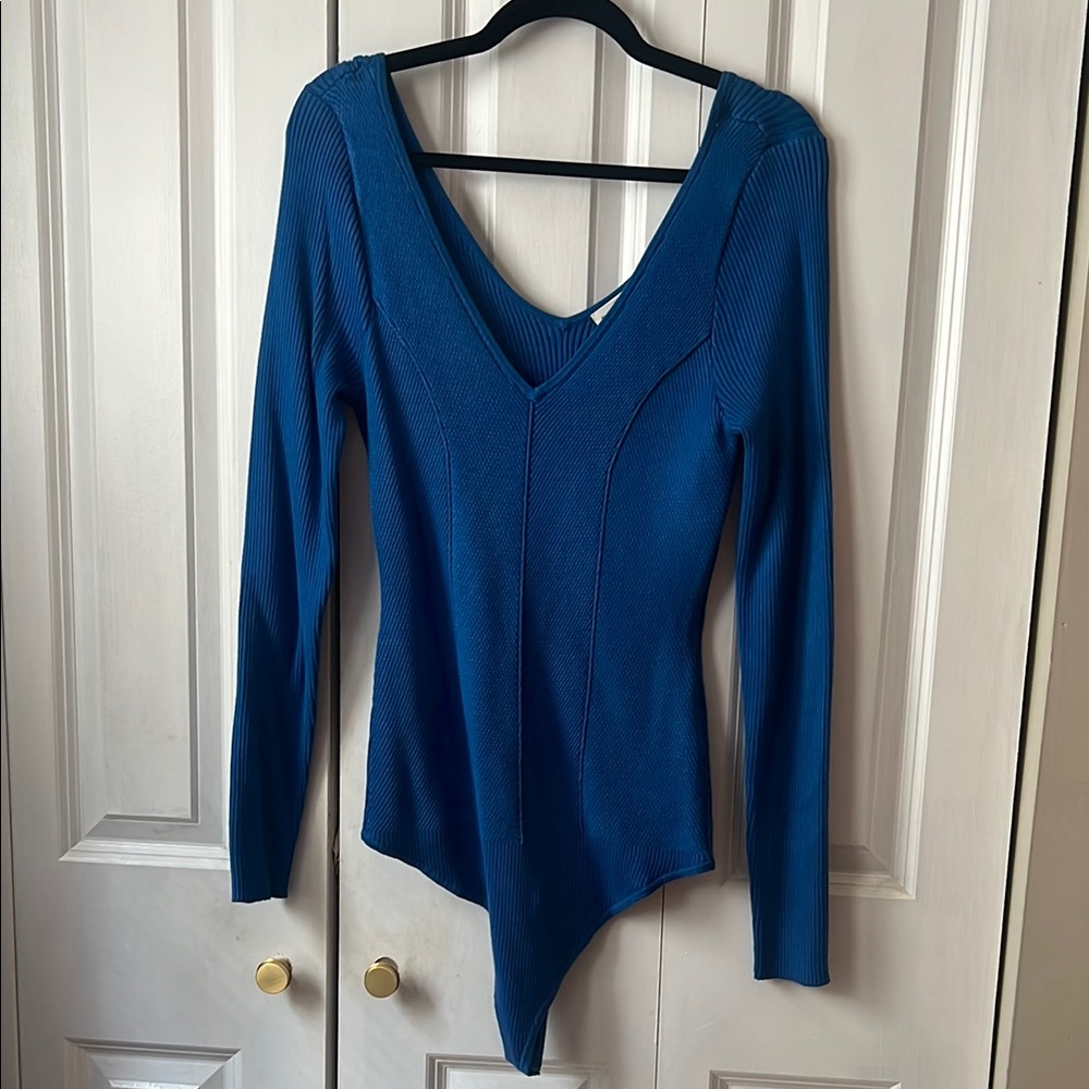 Abercrombie & Fitch Deep Blue Ribbed Bodysuit